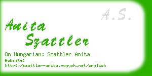 anita szattler business card